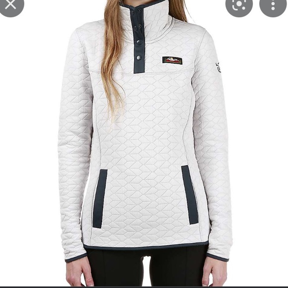 Moosejaw Tops - NWT MooseJaw Gray Quilted Button Up Pullover XXL